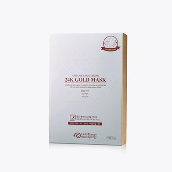 Maska Gold Snail z 24 karatowym złotem- nawilżenie oraz na rozszerzone pory opakowanie10 sztuk