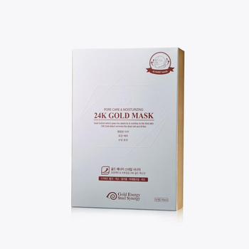 Maska Gold Snail z 24 karatowym złotem- nawilżenie oraz na rozszerzone pory 10sztuk